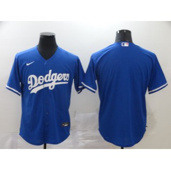 Men's Los Angeles Dodgers Blank Blue Stitched MLB Cool Base Nike Jersey