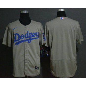 Men's Los Angeles Dodgers Blank Gray Alternate Stitched MLB Flex Base Nike Jersey