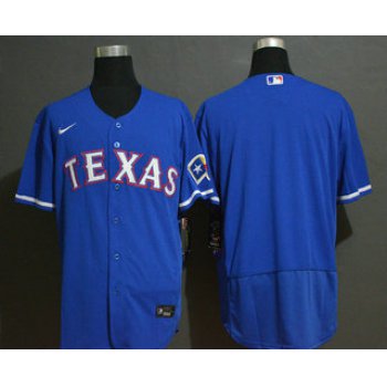 Men's Texas Rangers Blank Blue Stitched MLB Flex Base Nike Jersey