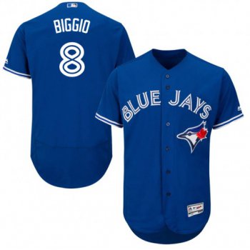 Men's Toronto Blue Jays #8 Cavan Biggio Authentic Royal Blue Flex Base Alternate Collection Jersey