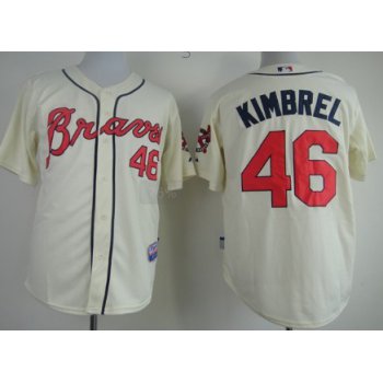 Atlanta Braves #46 Craig Kimbrel Cream Jersey