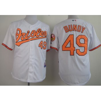 Baltimore Orioles #49 Dylan Bundy White Jersey