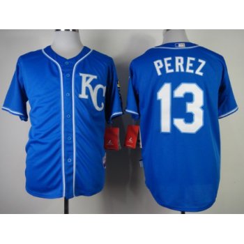 Kansas City Royals #13 Salvador Perez 2014 Blue Jersey
