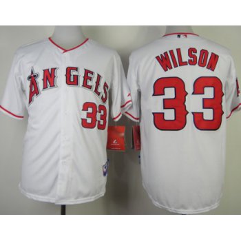 LA Angels of Anaheim #33 C.J. Wilson White Jersey