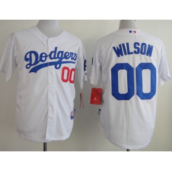 Los Angeles Dodgers #00 Brian Wilson White Jersey
