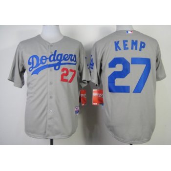 Los Angeles Dodgers #27 Matt Kemp 2014 Gray Jersey