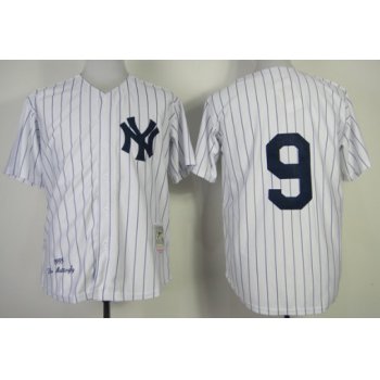 New York Yankees #9 Roger Maris 1961 White Throwback Jersey