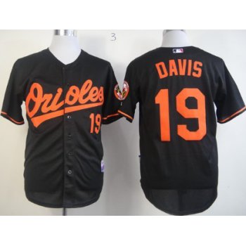 Baltimore Orioles #19 Chris Davis Black Jersey