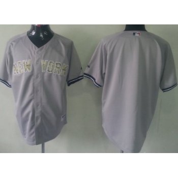 New York Yankees Blank Gray With Camo Jersey