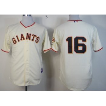San Francisco Giants #16 Angel Pagan Cream Jersey