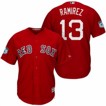 Men's Boston Red Sox #13 Hanley Ramirez Red 2017 Spring Training Stitched MLB Majestic Cool Base Jersey