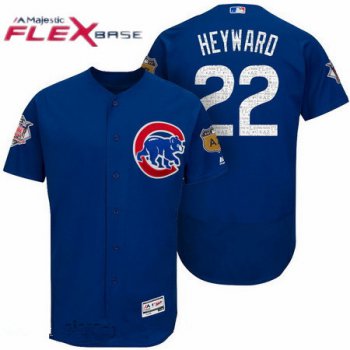 Men's Chicago Cubs #22 Jason Heyward Royal Blue 2017 Spring Training Stitched MLB Majestic Flex Base Jersey