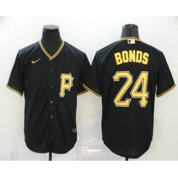 Men's Pittsburgh Pirates #24 Barry Bonds Black Stitched MLB Cool Base Nike Jersey