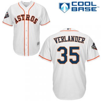 Astros #35 Justin Verlander White New Cool Base 2019 World Series Bound Stitched Baseball Jersey