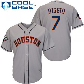 Astros #7 Craig Biggio Grey New Cool Base 2019 World Series Bound Stitched Baseball Jersey