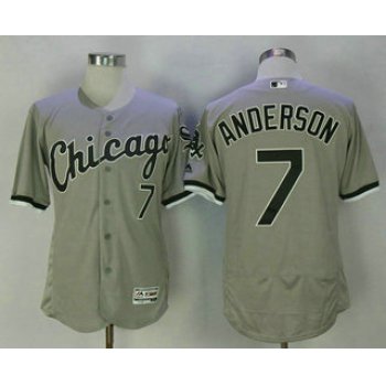 Men's Chicago White Sox #7 Tim Anderson Gray Road Stitched MLB Flex Base Jersey