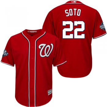 Men's Washington Nationals #22 Juan Soto Red 2019 World Series Bound Cool Base Stitched MLB Jersey