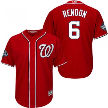 Men's Washington Nationals #6 Anthony Rendon Red 2019 World Series Bound Cool Base Stitched MLB Jersey