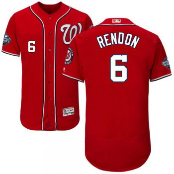 Men's Washington Nationals #6 Anthony Rendon Red 2019 World Series Bound Flexbase Authentic Collection Stitched MLB Jersey