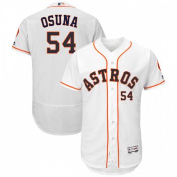 Men's Houston Astros Roberto Osuna Majestic Flex Base Home Collection White Jersey
