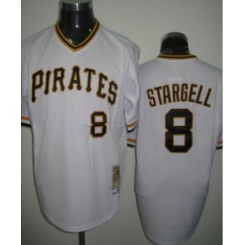 Pittsburgh Pirates #8 Stargell White Throwback Jersey