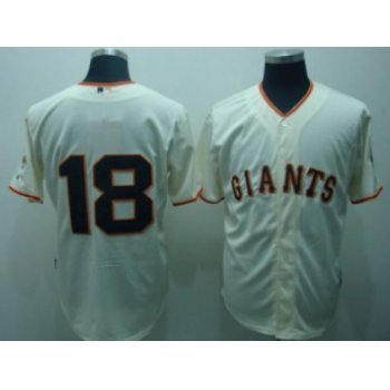 San Francisco Giants #18 Matt Cain Cream Jersey