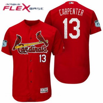 Men's St. Louis Cardinals #13 Matt Carpenter Red 2017 Spring Training Stitched MLB Majestic Flex Base Jersey