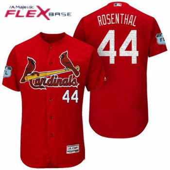 Men's St. Louis Cardinals #44 Trevor Rosenthal Red 2017 Spring Training Stitched MLB Majestic Flex Base Jersey