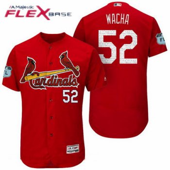 Men's St. Louis Cardinals #52 Michael Wacha Red 2017 Spring Training Stitched MLB Majestic Flex Base Jersey