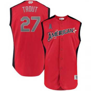 MLB American League 27 Mike Trout Red 2019 All-Star Game Men Jersey