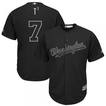 Nationals #7 Trea Turner Black T3 Players Weekend Cool Base Stitched Baseball Jersey