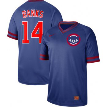 Cubs #14 Ernie Banks Royal Authentic Cooperstown Collection Stitched Baseball Jersey