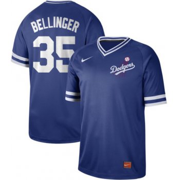 Dodgers #35 Cody Bellinger Royal Authentic Cooperstown Collection Stitched Baseball Jersey