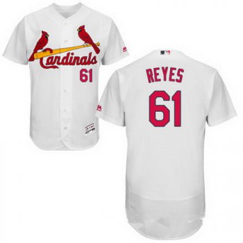 Men's St. Louis Cardinals #61 Alex Reyes White Home Stitched MLB Majestic Flex Base Jersey