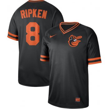 Orioles #8 Cal Ripken Black Authentic Cooperstown Collection Stitched Baseball Jersey