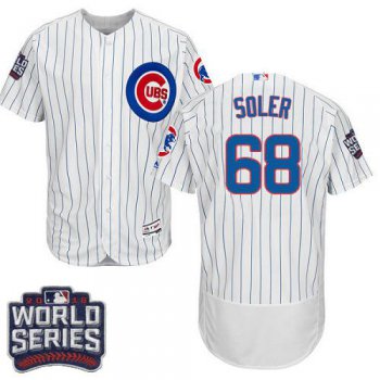 Cubs #68 Jorge Soler White Flexbase Authentic Collection 2016 World Series Bound Stitched MLB Jersey