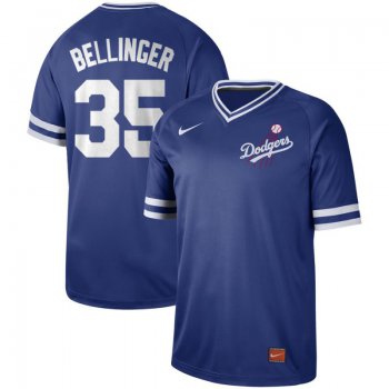 Men's Los Angeles Dodgers 35 Cody Bellinger Blue Throwback Jersey