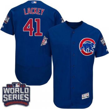 Cubs #41 John Lackey Blue Flexbase Authentic Collection 2016 World Series Bound Stitched MLB Jersey