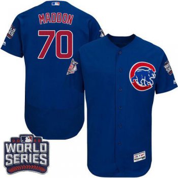Cubs #70 Joe Maddon Blue Flexbase Authentic Collection 2016 World Series Bound Stitched MLB Jersey