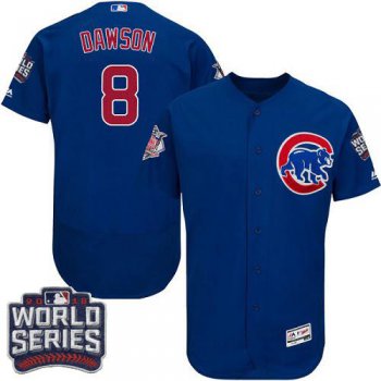 Cubs #8 Andre Dawson Blue Flexbase Authentic Collection 2016 World Series Bound Stitched MLB Jersey