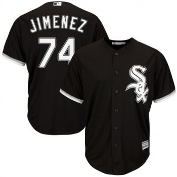 Men's Chicago White Sox #74 Eloy Jimenez Black Cool Base Jersey