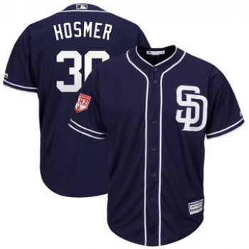 Men's San Diego Padres 30 Eric Hosmer Majestic Navy 2019 Spring Training Cool Base Player Jersey