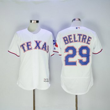 Men's Texas Rangers #29 Adrian Beltre White Home Stitched MLB 2016 Majestic Flex Base Jersey