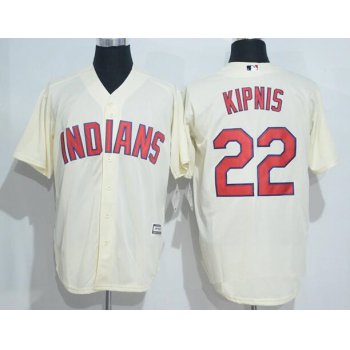 Men's Cleveland Indians #22 Jason Kipnis Cream Stitched MLB Majestic Cool Base Jersey