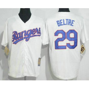 Men's Texas Rangers #29 Adrian Beltre White Home Stitched MLB Majestic Cool Base Cooperstown Collection Jersey