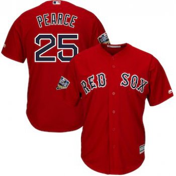 Men's Boston Red Sox #25 Steve Pearce Majestic Scarlet 2018 World Series Cool Base Player Jersey