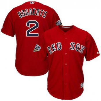 Men's Boston Red Sox #2 Xander Bogaerts Majestic Scarlet 2018 World Series Cool Base Player Jersey