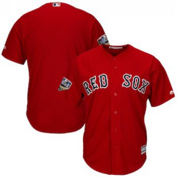 Men's Boston Red Sox Blank Majestic Scarlet 2018 World Series Cool Base Team Jersey