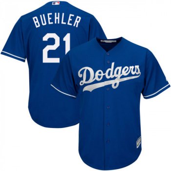 Men's Los Angeles Dodgers #21 Walker Buehler Player Replica Royal Cool Base Alternate Jersey