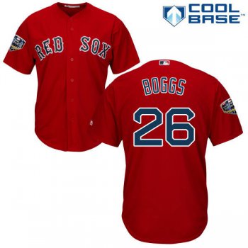 Red Sox #26 Wade Boggs Red New Cool Base 2018 World Series Stitched MLB Jersey